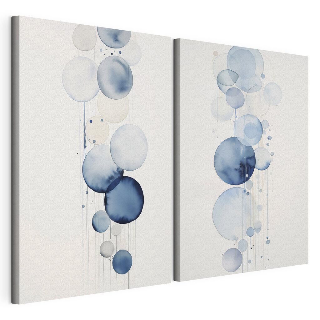 Painting of circles and drips