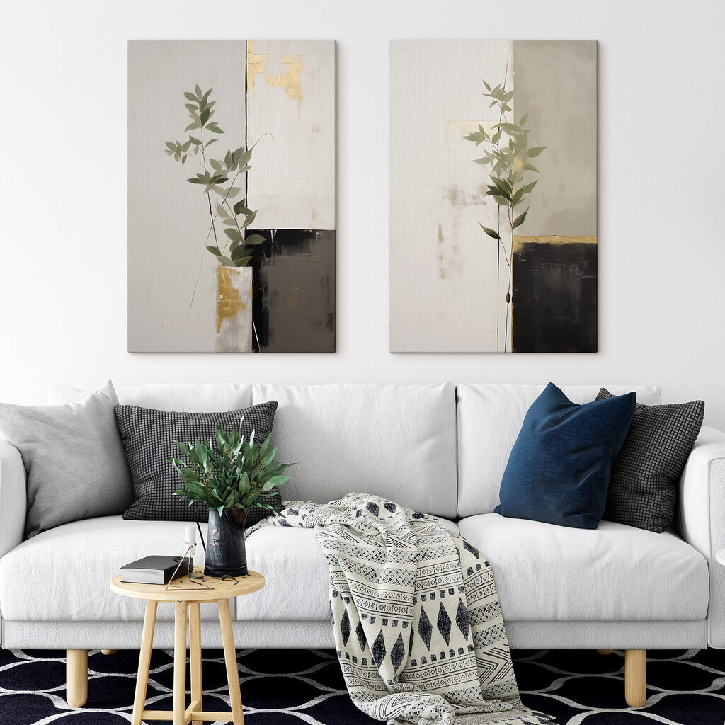 Painting of a plant in a vase