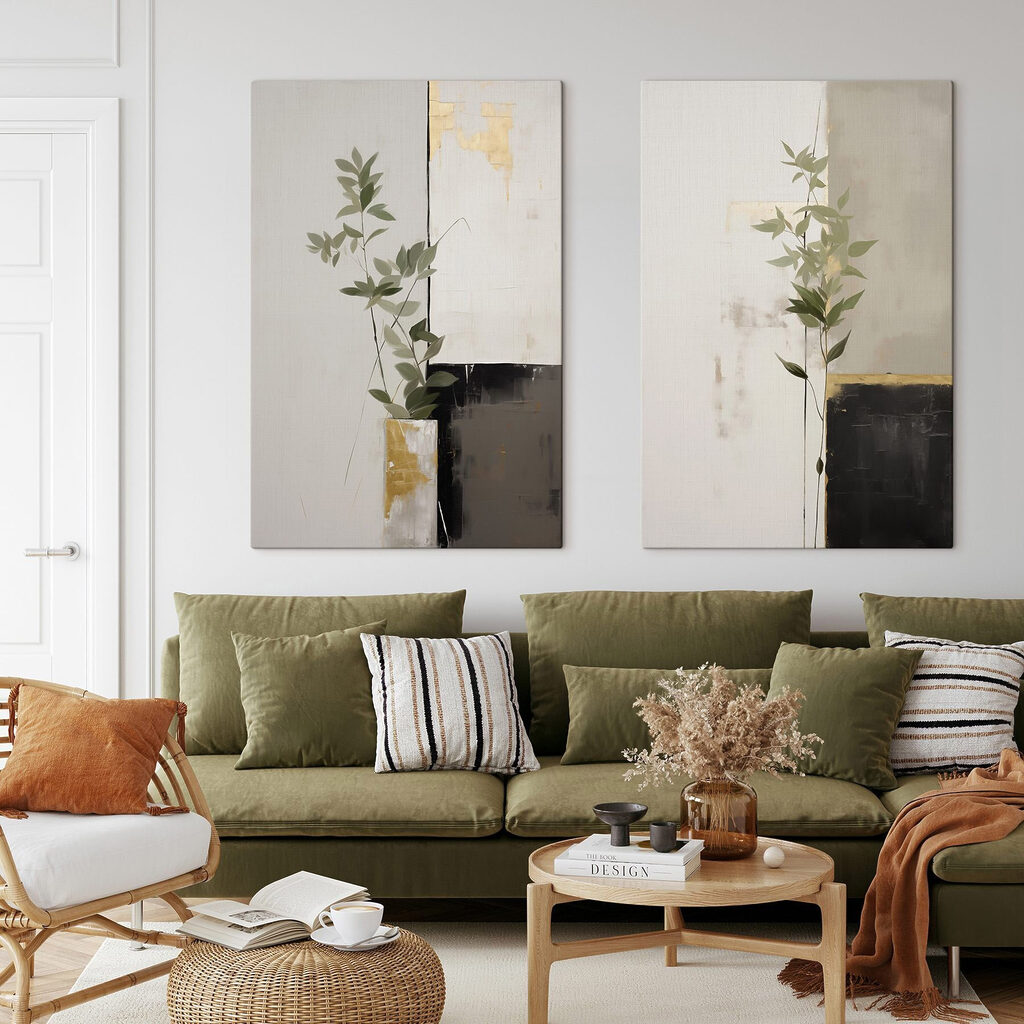 Painting of a plant in a vase