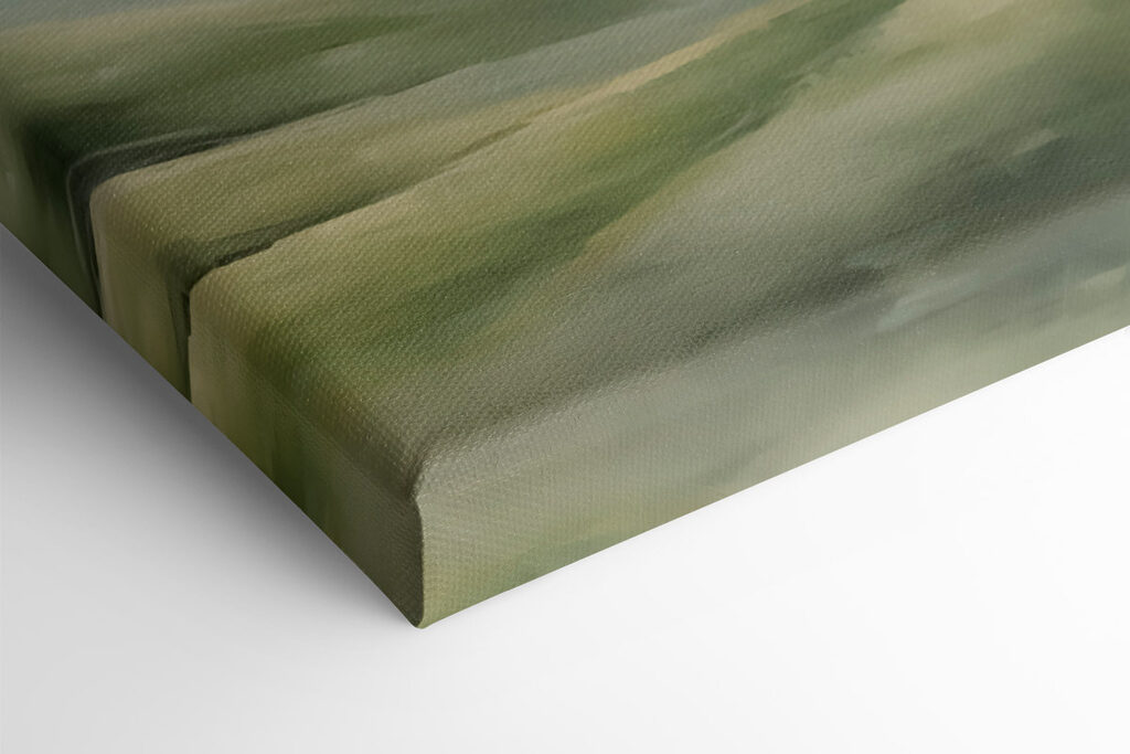 Painting of a road and a hill