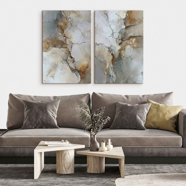 Cracked surfaces in neutral tones