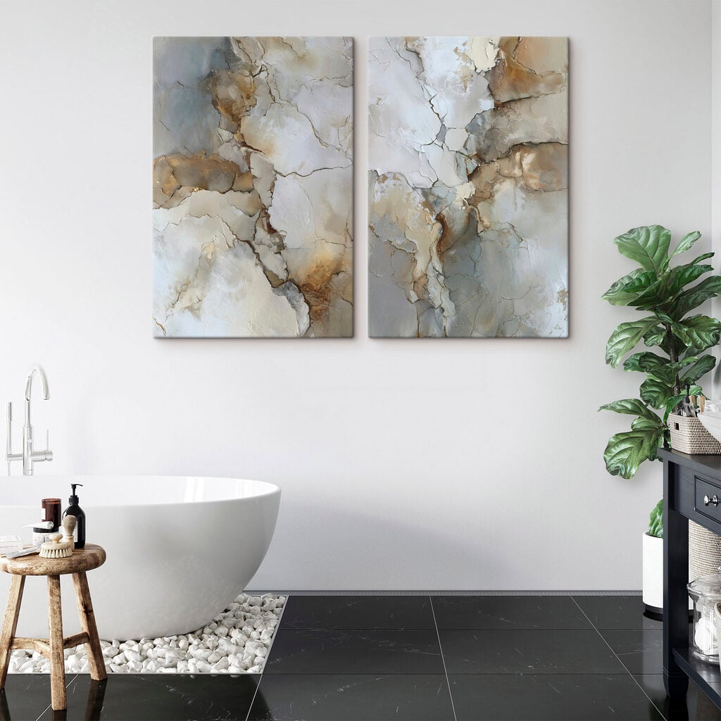 Cracked surfaces in neutral tones