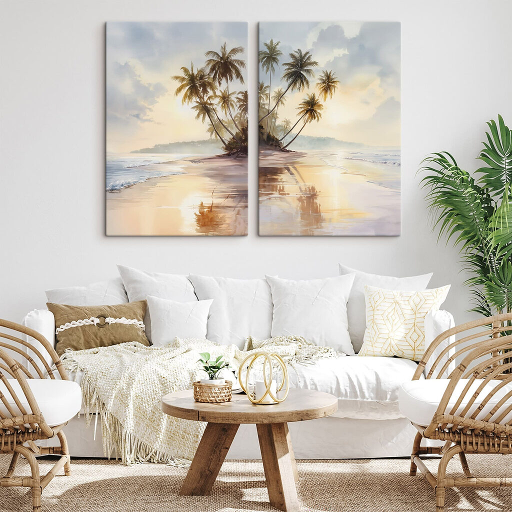Palm trees on a beach