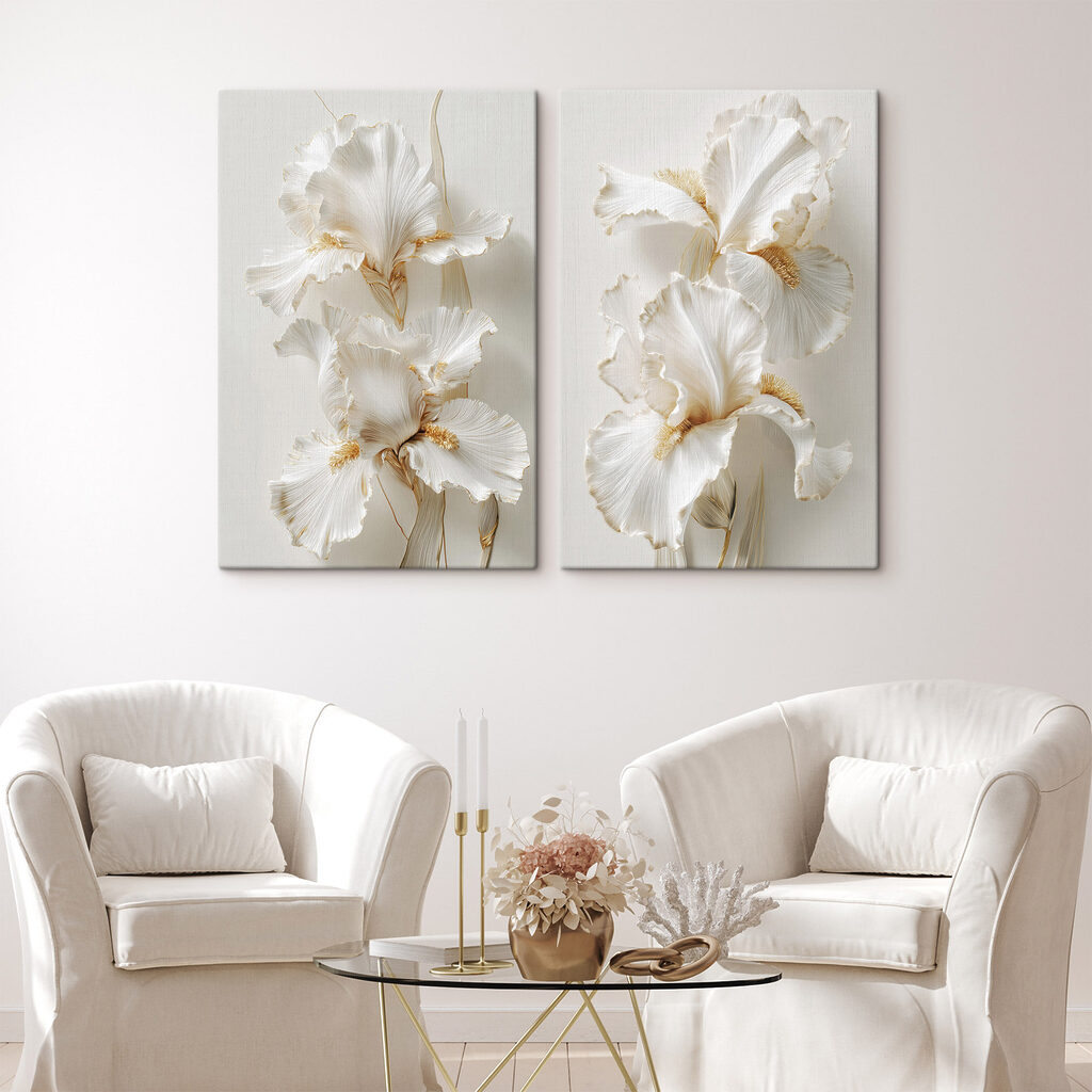 Collage of white flowers