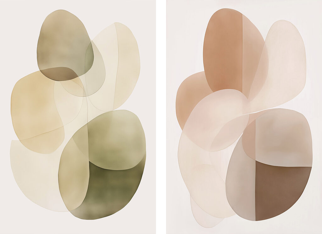 Soft shapes in harmonious tones