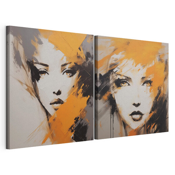 Painting of a woman's face