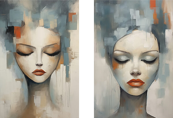 Painting of a woman's face