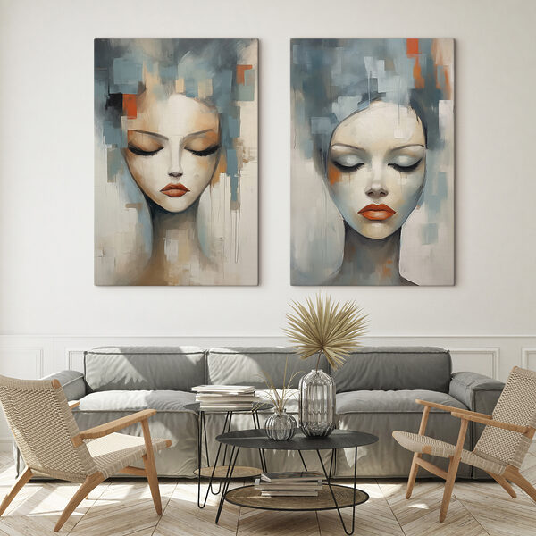 Painting of a woman's face