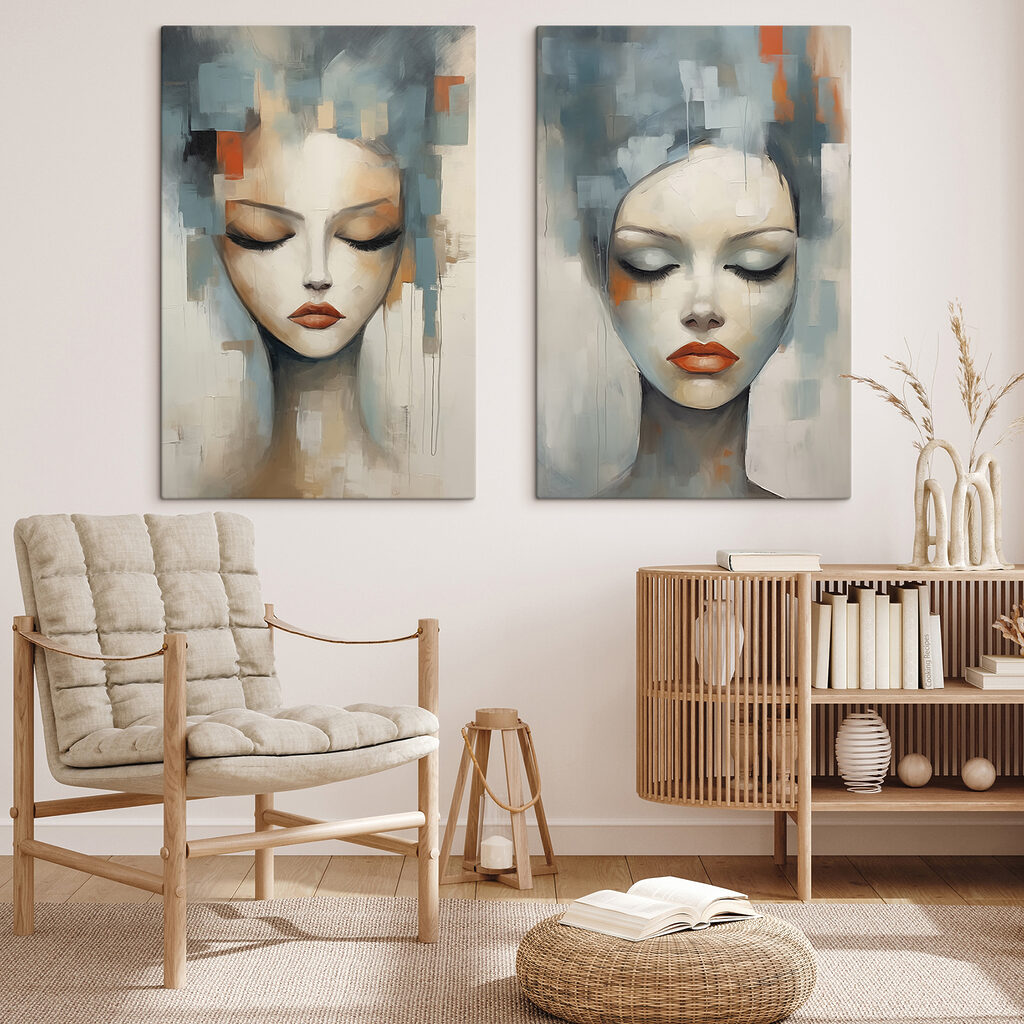 Painting of a woman's face