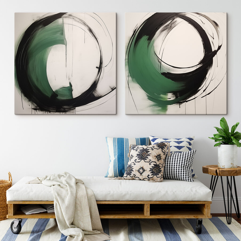 Two paintings of a circle