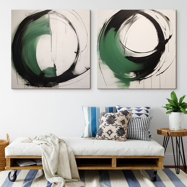Two paintings of a circle