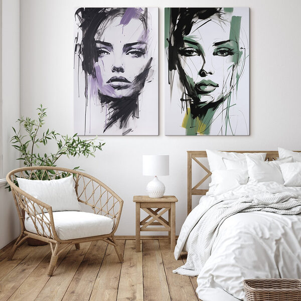 Painting of a woman's face