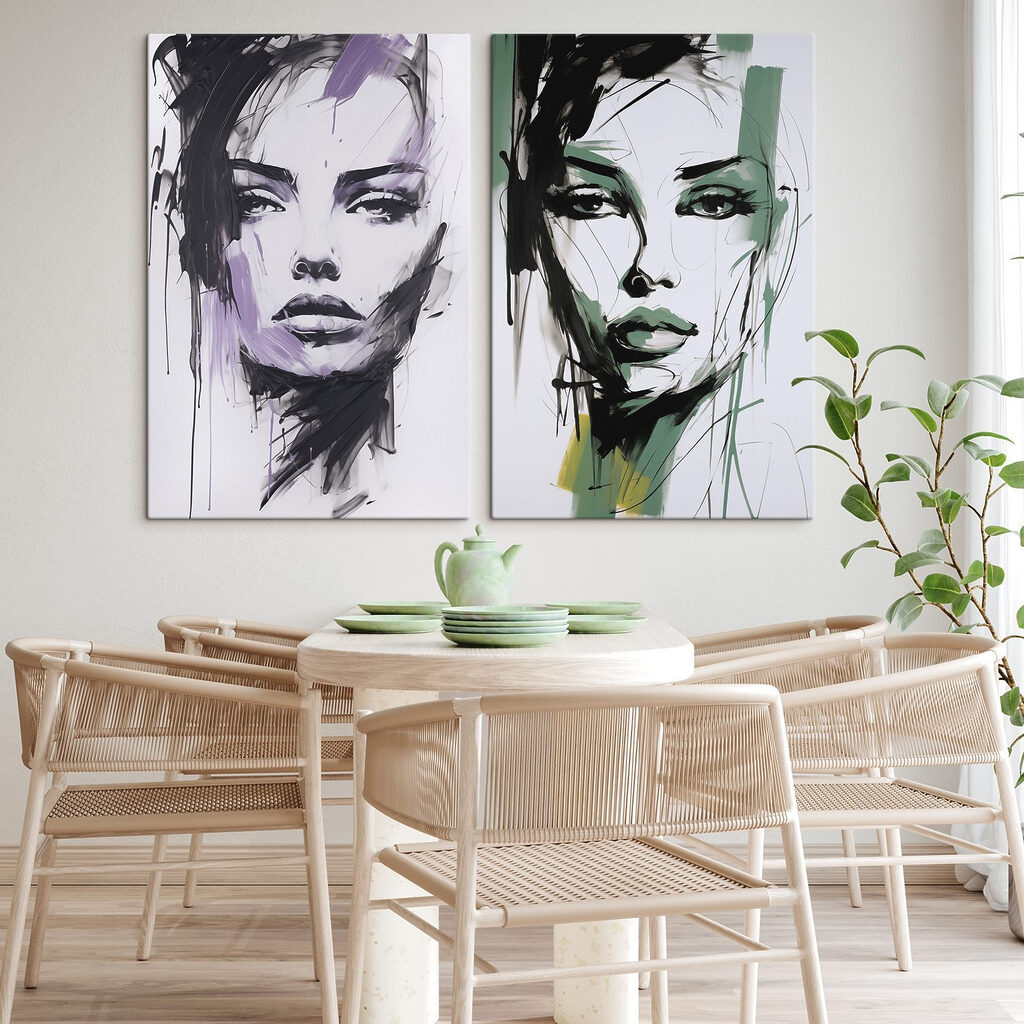 Painting of a woman's face