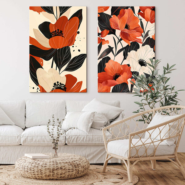 Vibrant blooms in contrasting shades