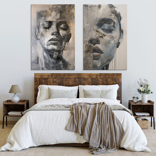 Painting of a woman's face