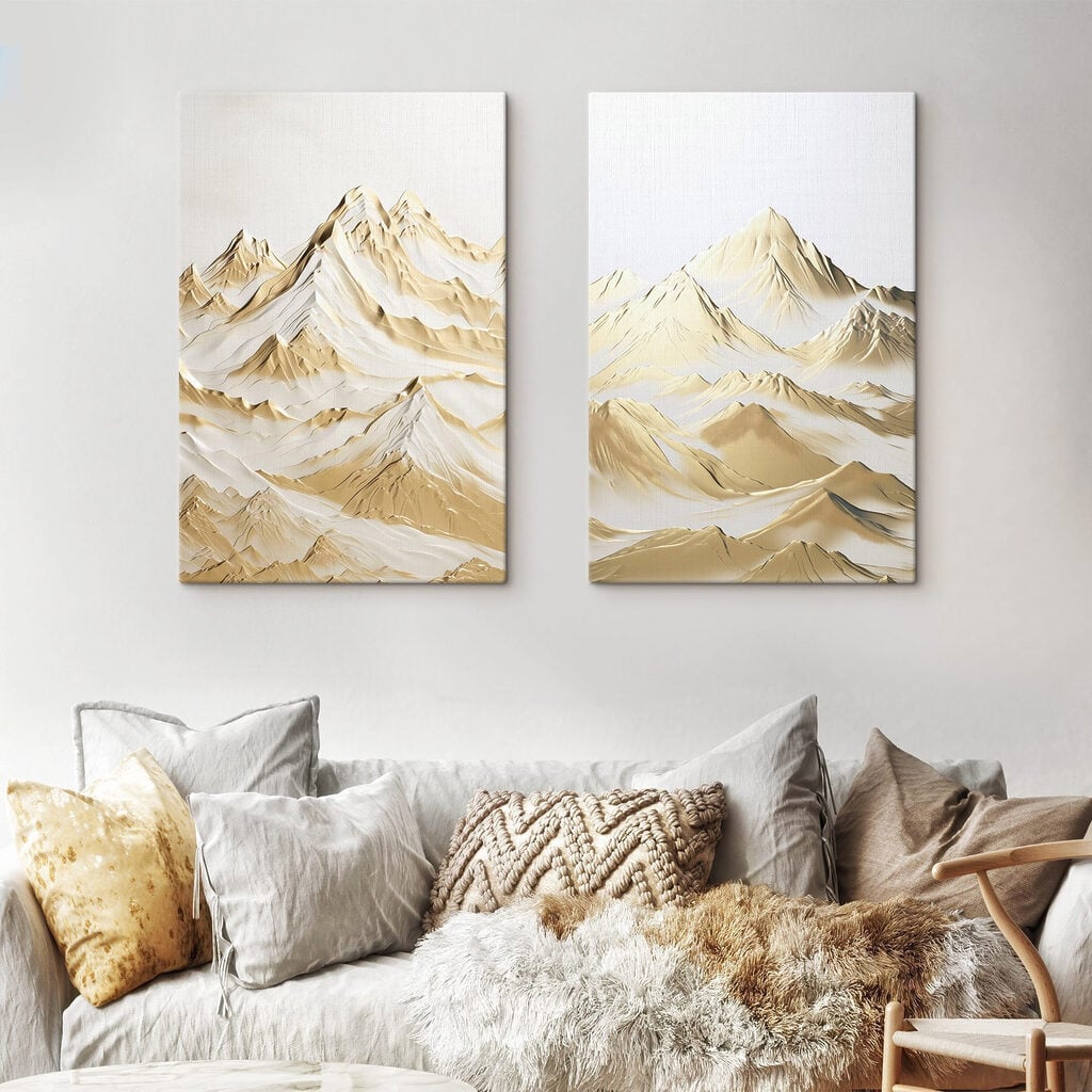 Mountain range with snow