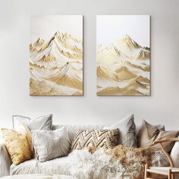 Mountain range with snow