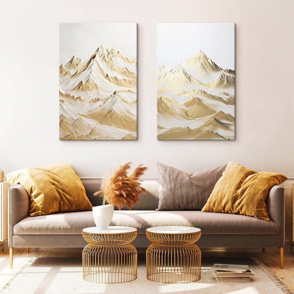 Mountain range with snow