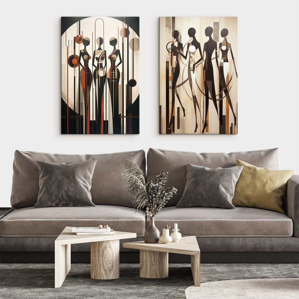 Couple of paintings of women