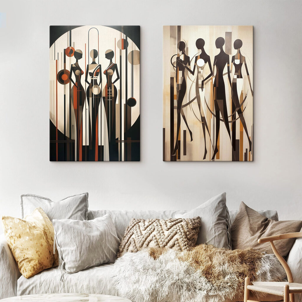 Couple of paintings of women