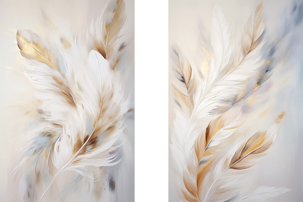 Soft elegance in feathered art