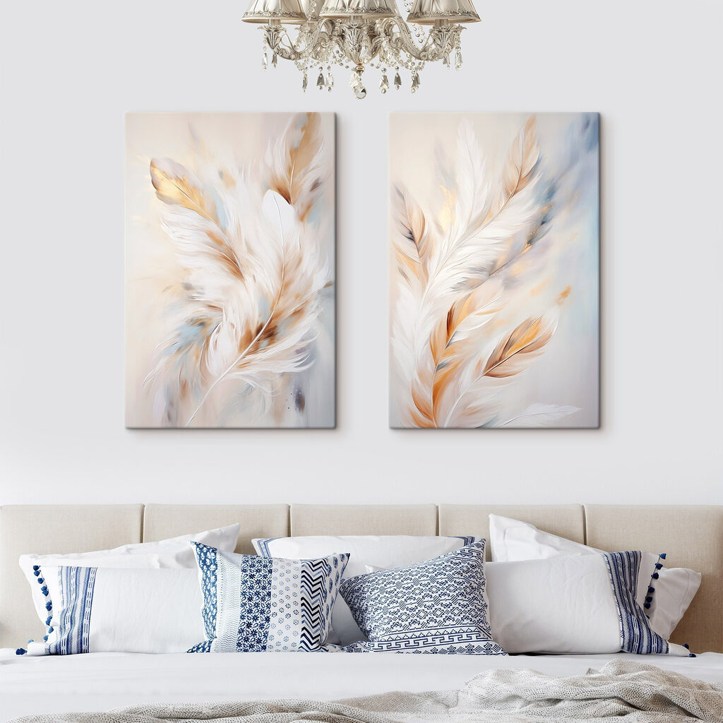 Soft elegance in feathered art