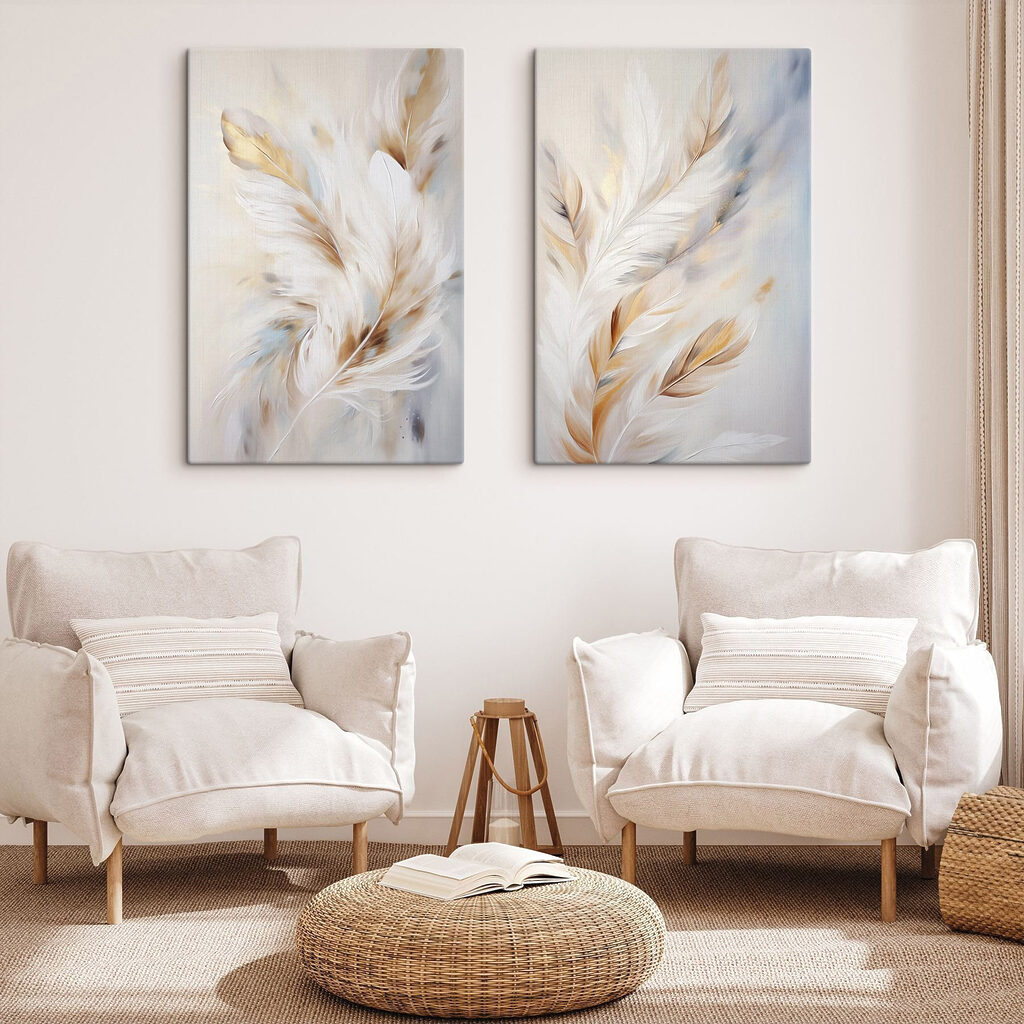 Soft elegance in feathered art