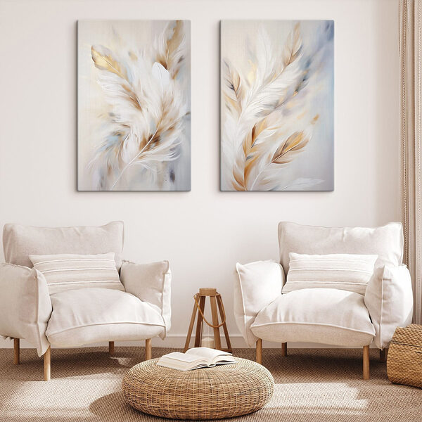Soft elegance in feathered art