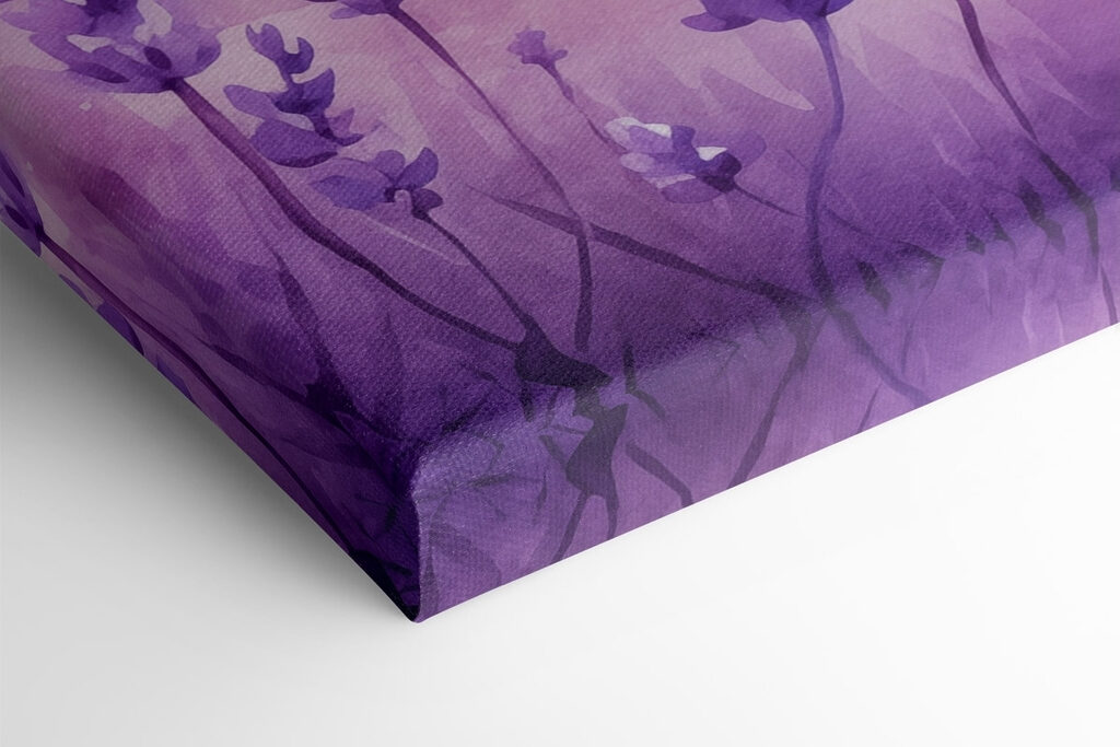 Painting of a lavender field