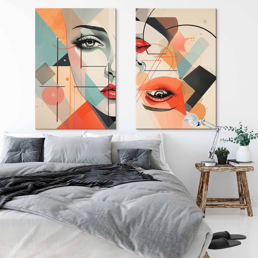 Collage of a woman's face