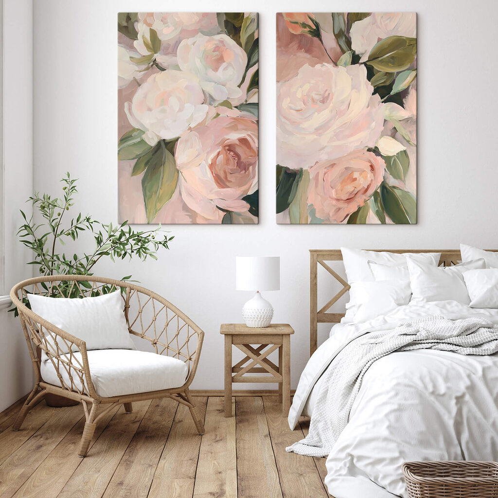 Soft blooms in gentle pastel hues