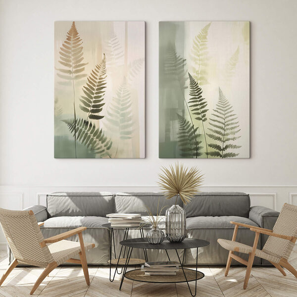 Gentle ferns in soft hues