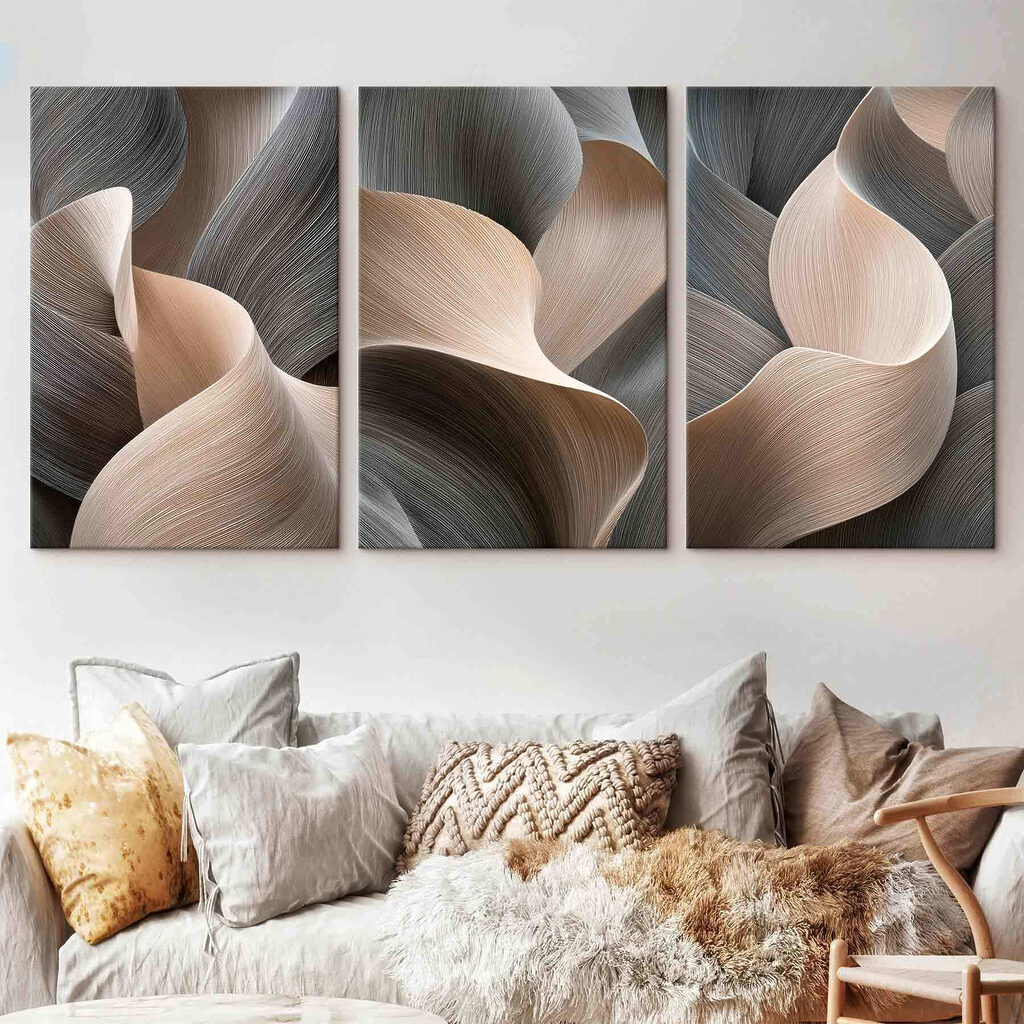 Natural curves in soft, muted tones