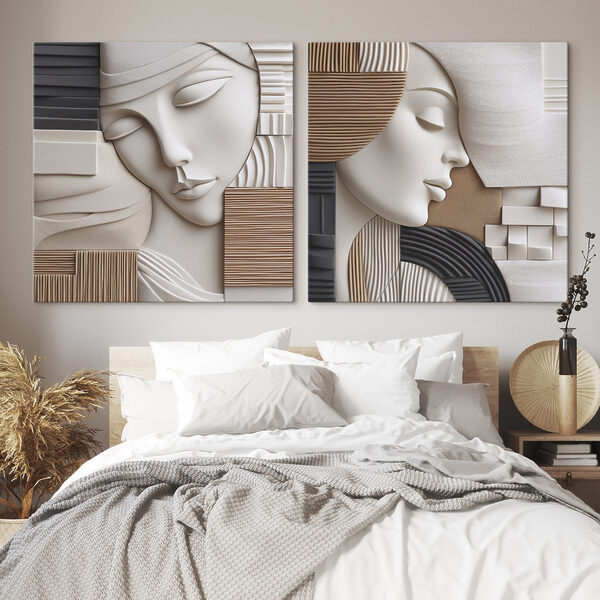 Soft forms create serene expressions