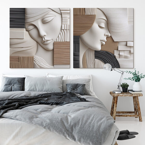 Soft forms create serene expressions