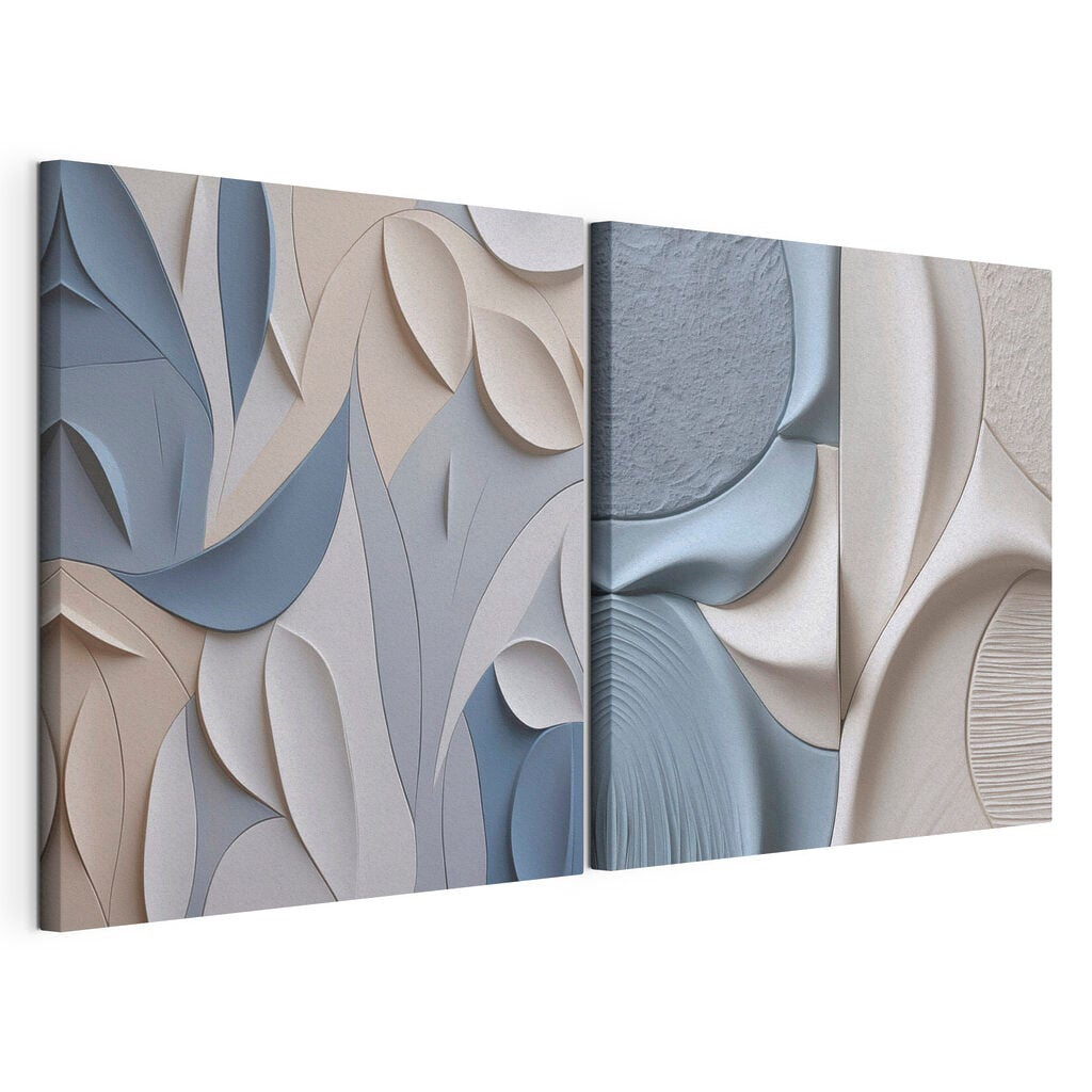 Soft curves in soothing color palette