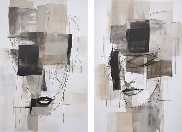 Painting of a woman's face