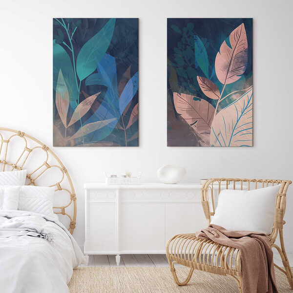 Painting of leaves and plants