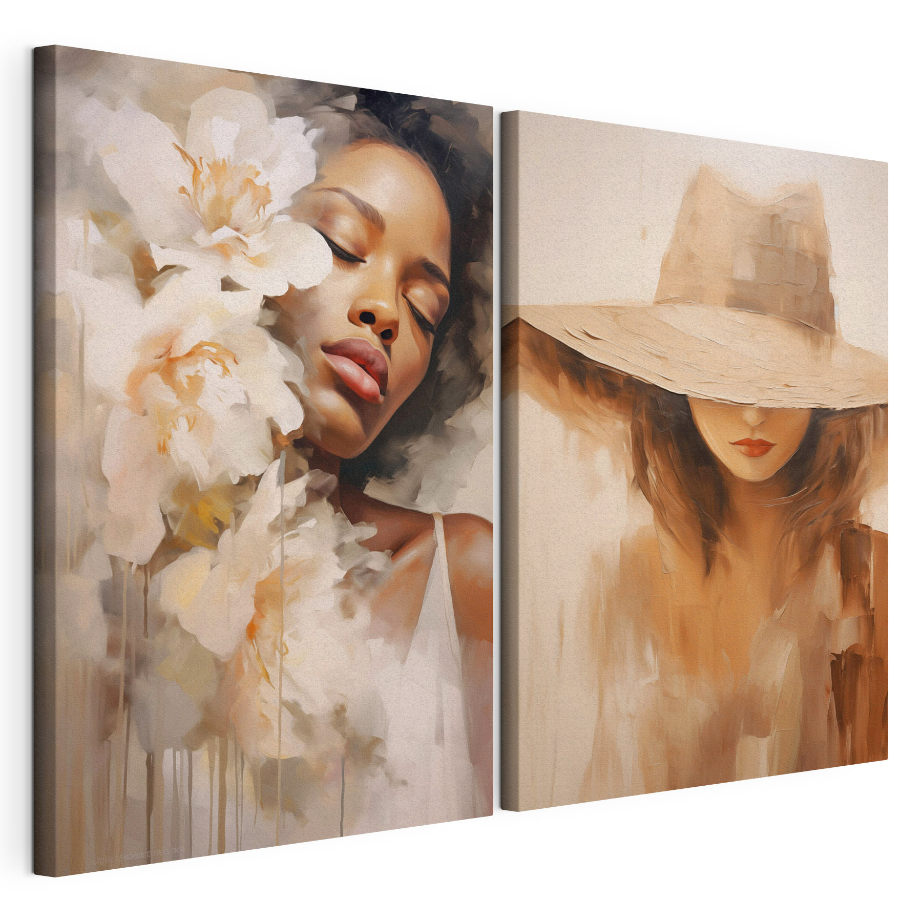 Painting of a woman and a painting of a woman
