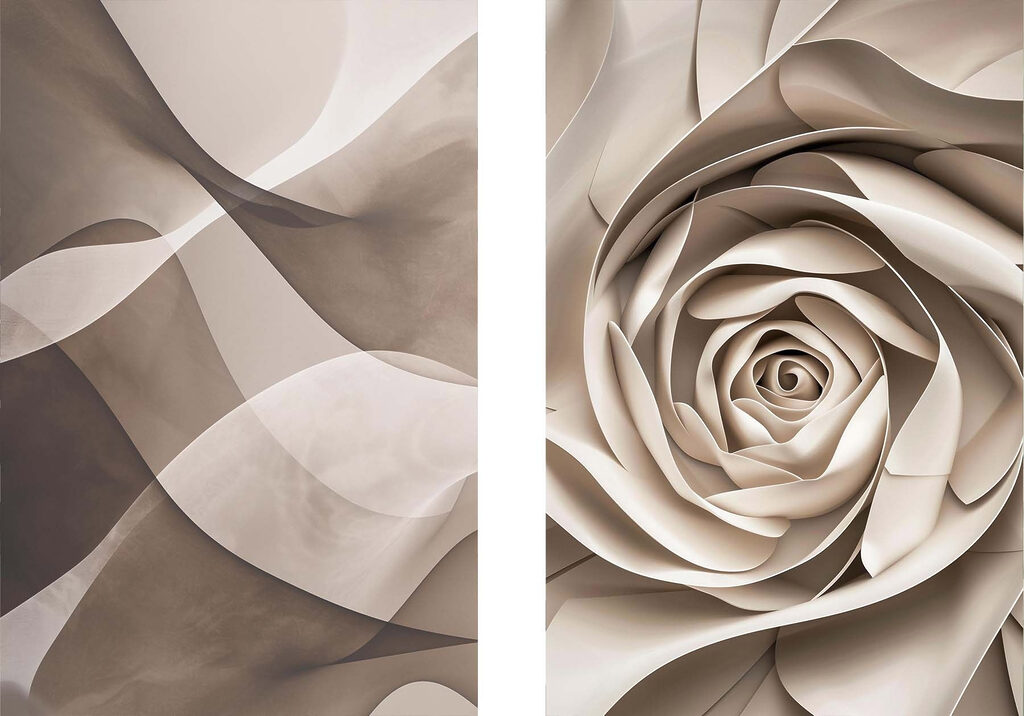 Flowing forms in soft tones