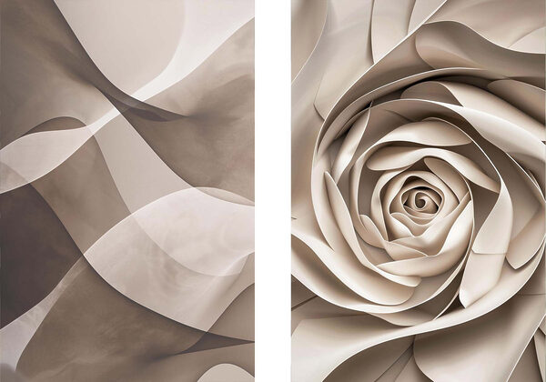 Flowing forms in soft tones