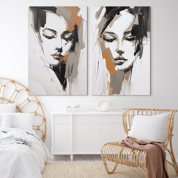 Painting of a woman's face