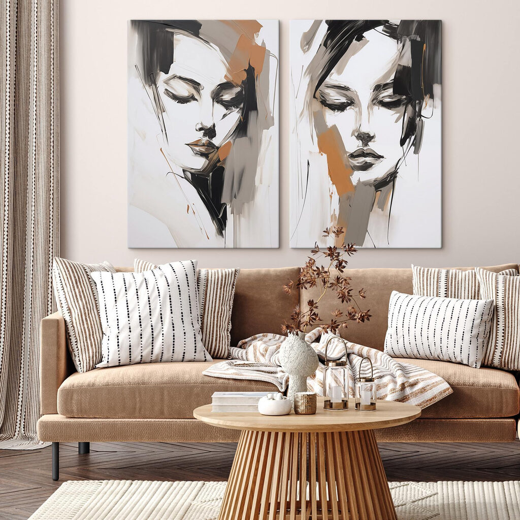 Painting of a woman's face