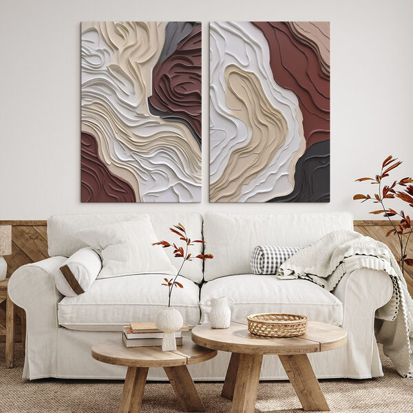 Organic shapes in subtle colors