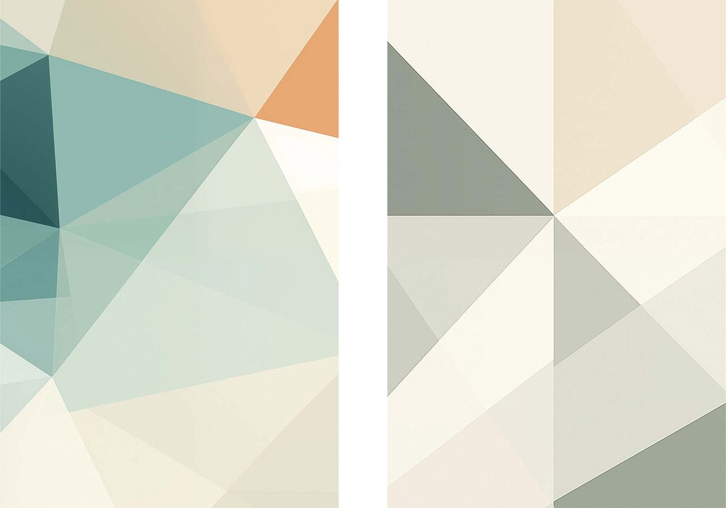 Abstract shapes in soft colors