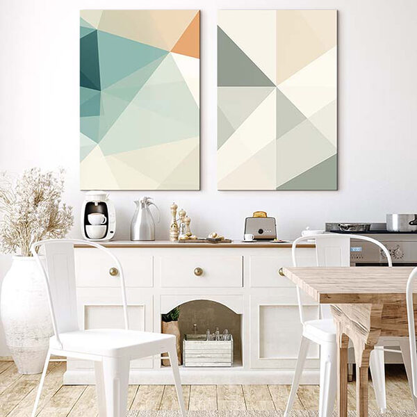 Abstract shapes in soft colors