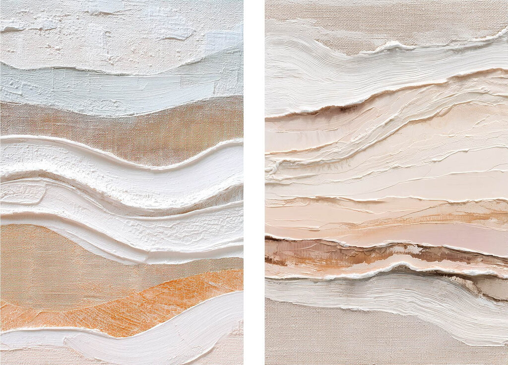 Soft waves of earthy tones blend