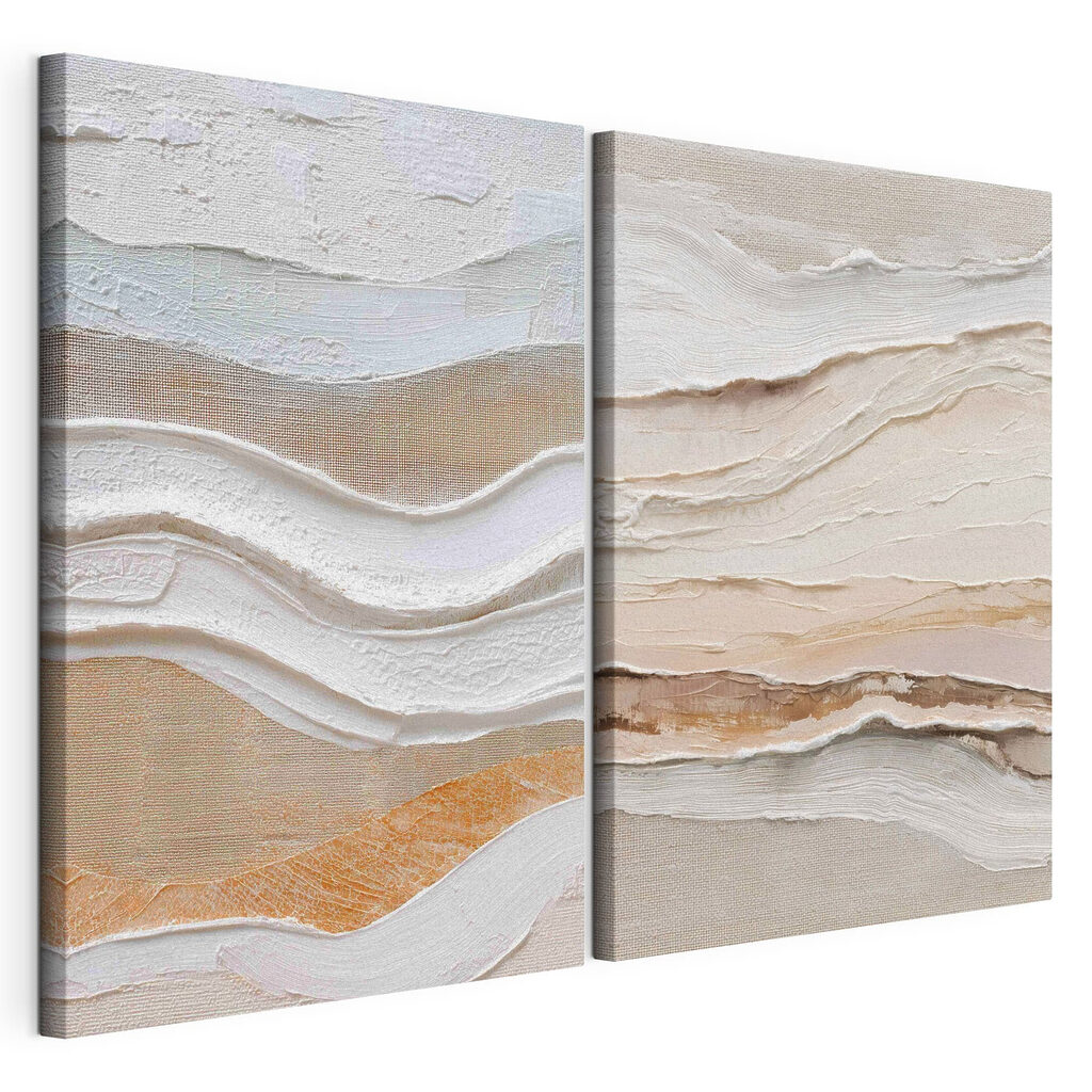 Soft waves of earthy tones blend