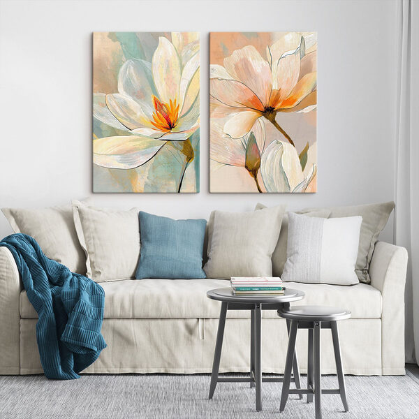 Delicate blooms in soft hues