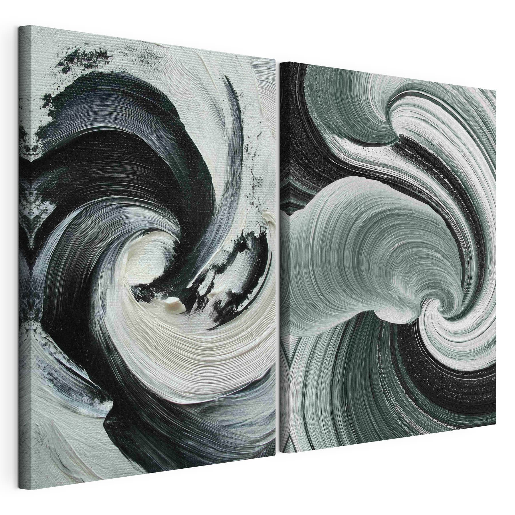 Dynamic swirls of monochrome colors